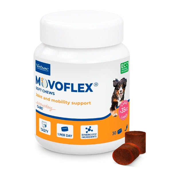 Virbac moflex - condroprotetor para cães, alívio da dor nas articulações e melhoria de mobilidade