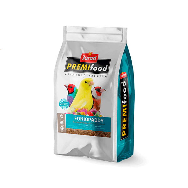 Jarad Fonio Paddy Premifood Seed: Alimentos naturais para pássaros, 400 gr