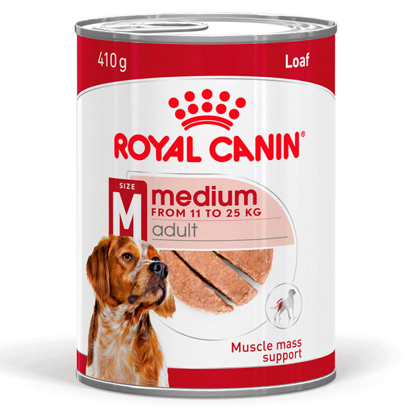 Real Canin Médio Adulto - alimentos enlatados úmidos para cães médios, 12x410g