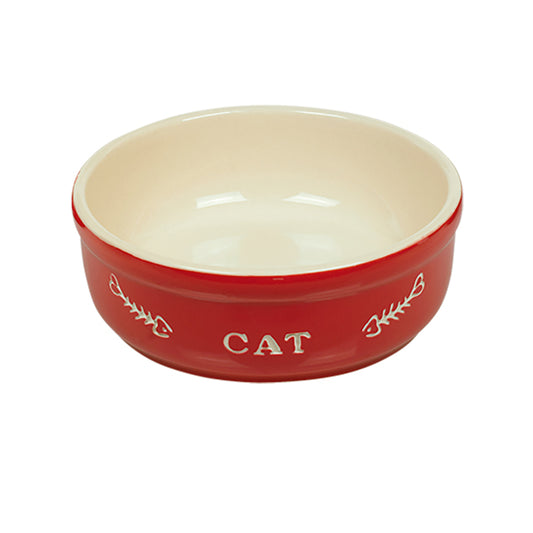 Comedouro Vadigran para Cães Gato Cozido "Gato" Vermelho Ø14Cm