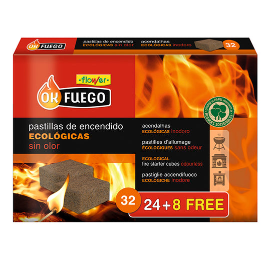 Pílulas de ignição ecológica Okfuego.24 unidades + 8